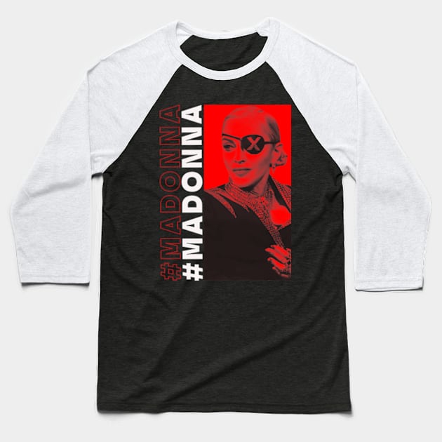 MADONNA RED SPACE Baseball T-Shirt by MiaMagic